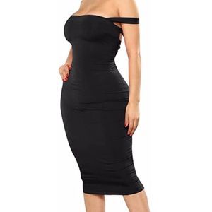 BEAGIMEG Sexy Lace Up Backless Bodycon Midi  Dress